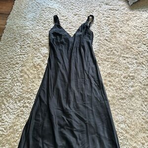 Black slip dress